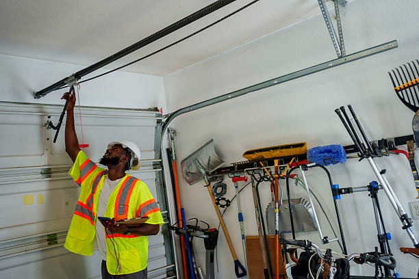 Professional Garage Door Panel Replacement technician working in Tryon, NC